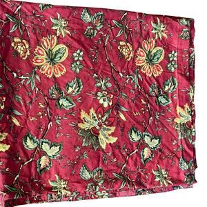 WAVERLY HOME CLASSICS Burgundy Floral Crimson Cotton curtain panel 47x82